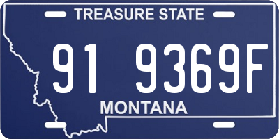 MT license plate 919369F