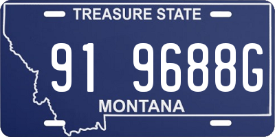 MT license plate 919688G