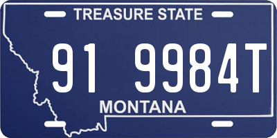 MT license plate 919984T