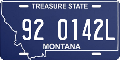 MT license plate 920142L