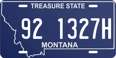 MT license plate 921327H