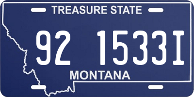 MT license plate 921533I