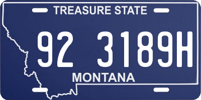 MT license plate 923189H