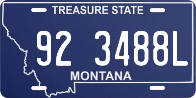 MT license plate 923488L