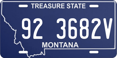 MT license plate 923682V