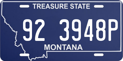 MT license plate 923948P