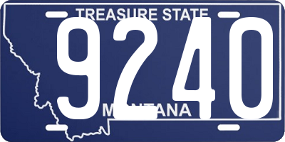 MT license plate 9240