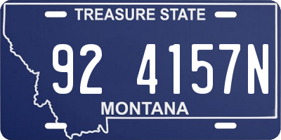 MT license plate 924157N