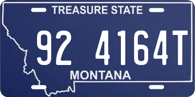 MT license plate 924164T