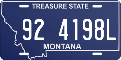 MT license plate 924198L