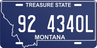 MT license plate 924340L