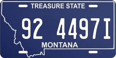 MT license plate 924497I