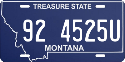 MT license plate 924525U