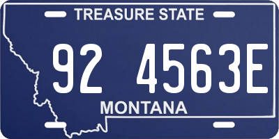 MT license plate 924563E