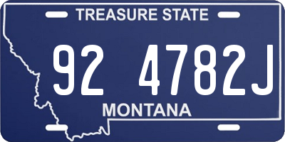 MT license plate 924782J