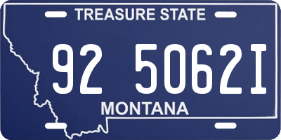 MT license plate 925062I