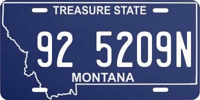 MT license plate 925209N
