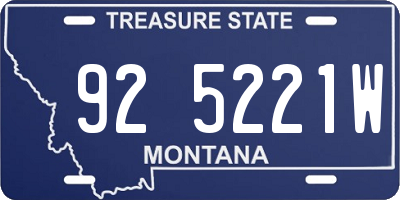 MT license plate 925221W