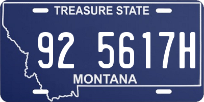 MT license plate 925617H