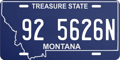 MT license plate 925626N