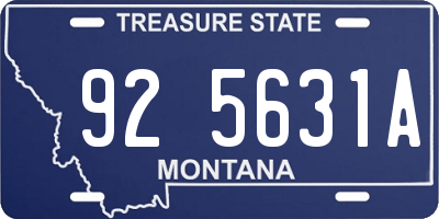 MT license plate 925631A