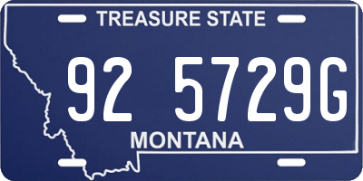 MT license plate 925729G