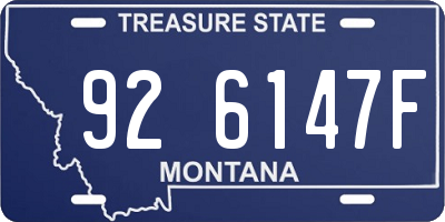 MT license plate 926147F