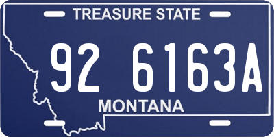 MT license plate 926163A