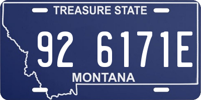 MT license plate 926171E
