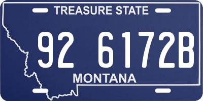 MT license plate 926172B