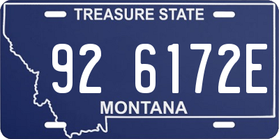 MT license plate 926172E