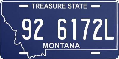 MT license plate 926172L