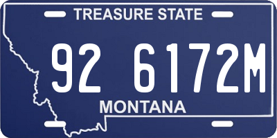 MT license plate 926172M