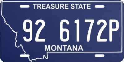 MT license plate 926172P