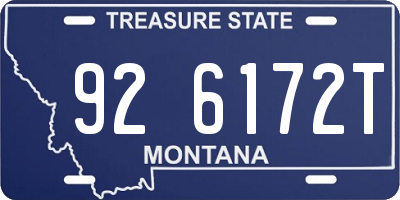 MT license plate 926172T