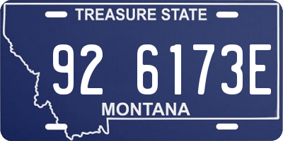 MT license plate 926173E