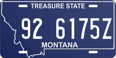 MT license plate 926175Z