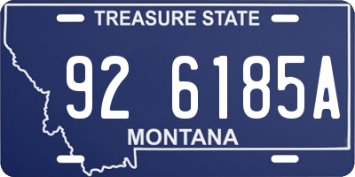 MT license plate 926185A