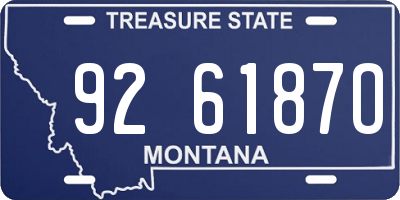 MT license plate 926187O