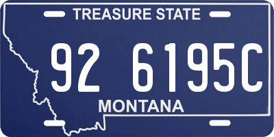 MT license plate 926195C