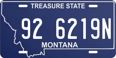MT license plate 926219N