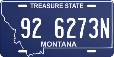 MT license plate 926273N