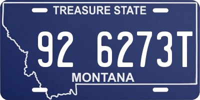 MT license plate 926273T