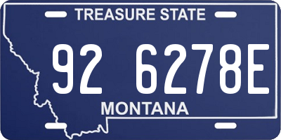 MT license plate 926278E