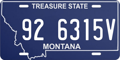 MT license plate 926315V