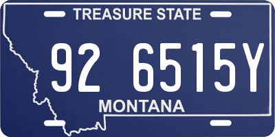 MT license plate 926515Y