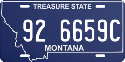MT license plate 926659C