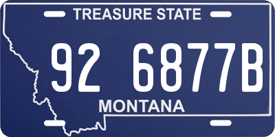 MT license plate 926877B
