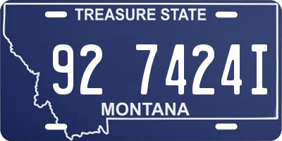 MT license plate 927424I