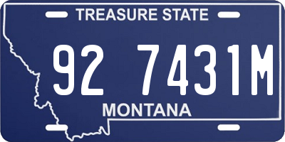 MT license plate 927431M